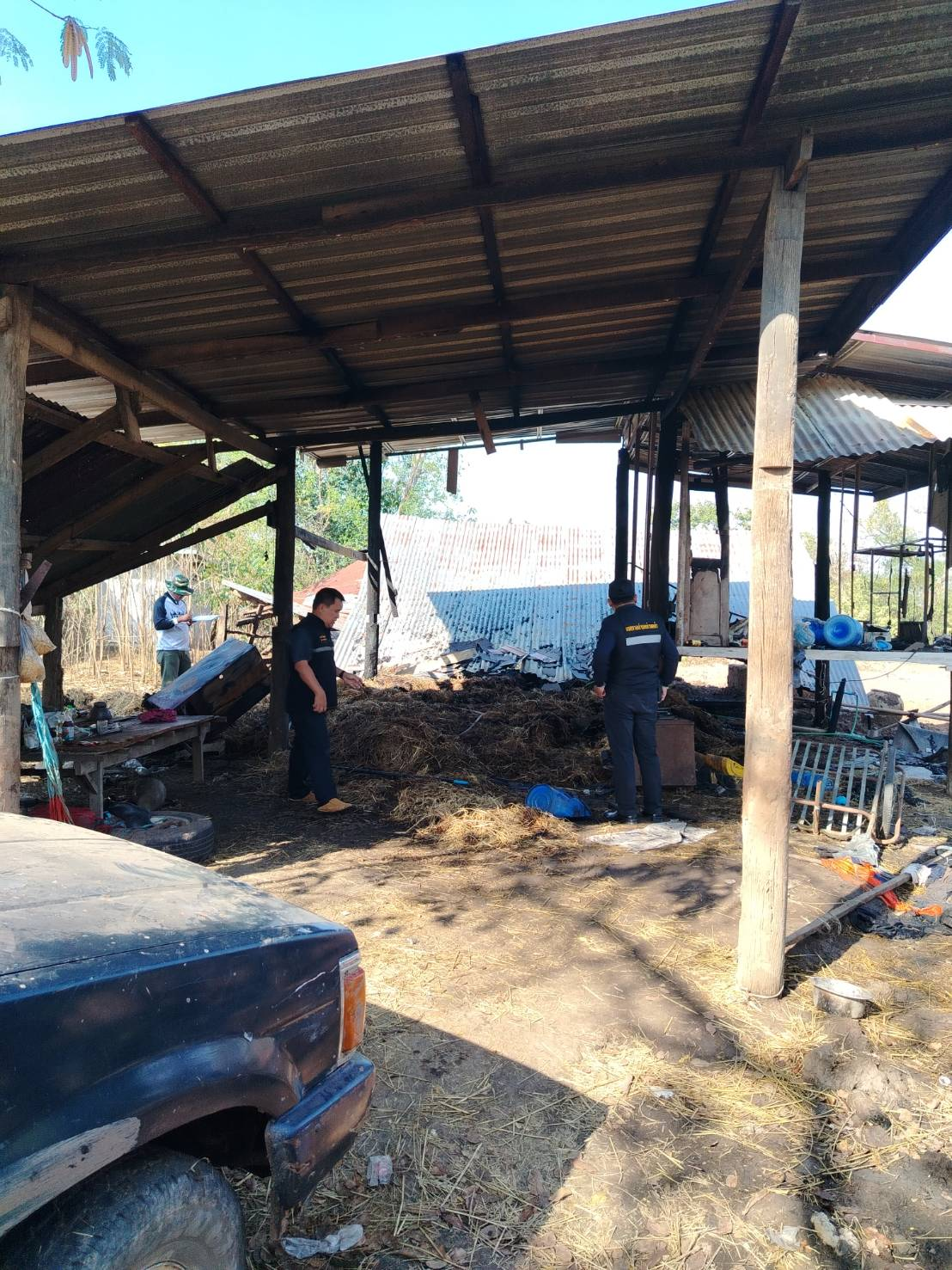 ลงพื้นที่สำรวจความเสียหายจากเหตุเพลิงไหม้