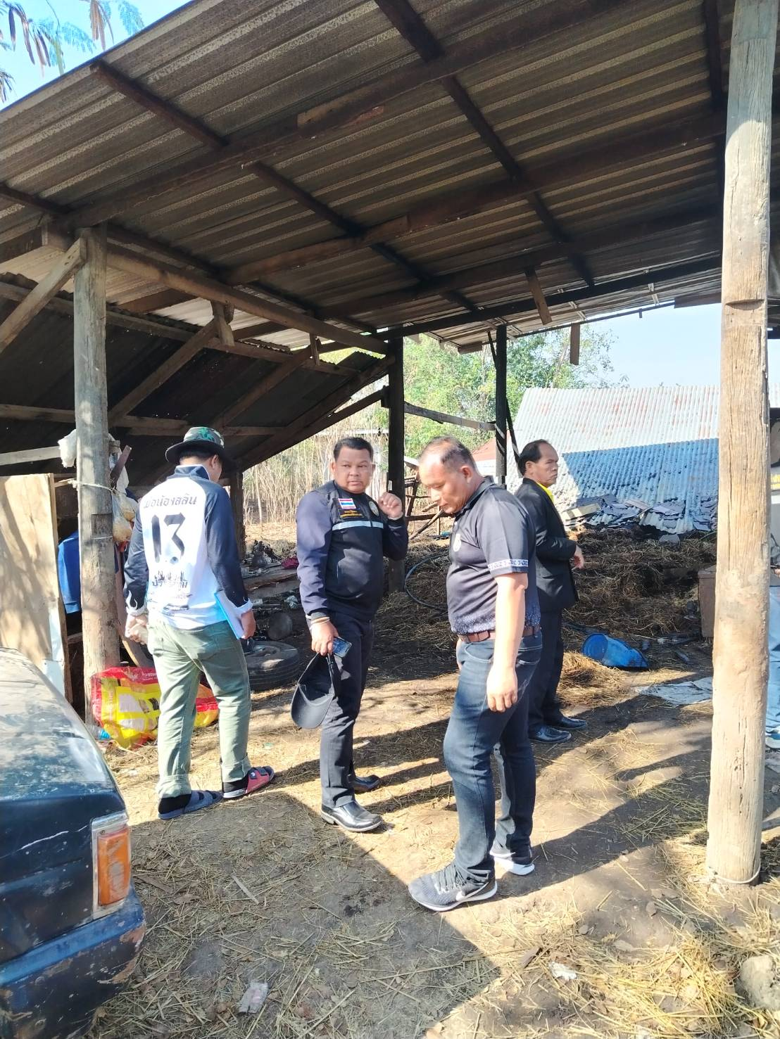 ลงพื้นที่สำรวจความเสียหายจากเหตุเพลิงไหม้