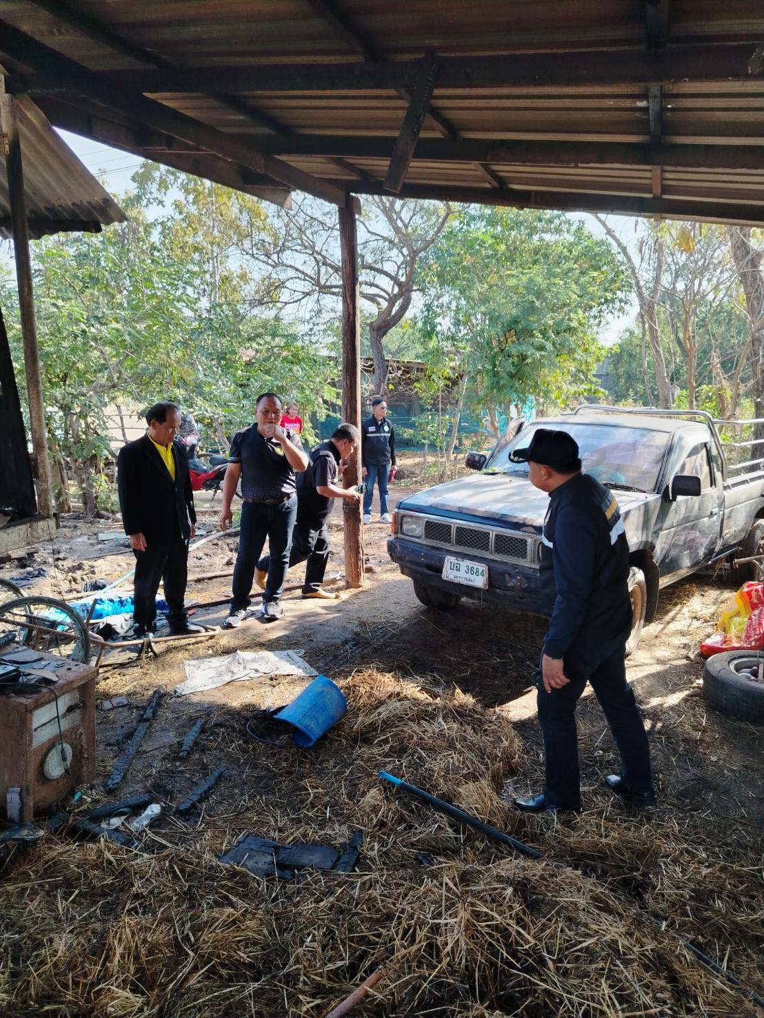 ลงพื้นที่สำรวจความเสียหายจากเหตุเพลิงไหม้