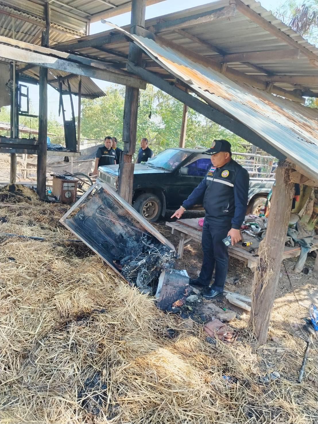 ลงพื้นที่สำรวจความเสียหายจากเหตุเพลิงไหม้