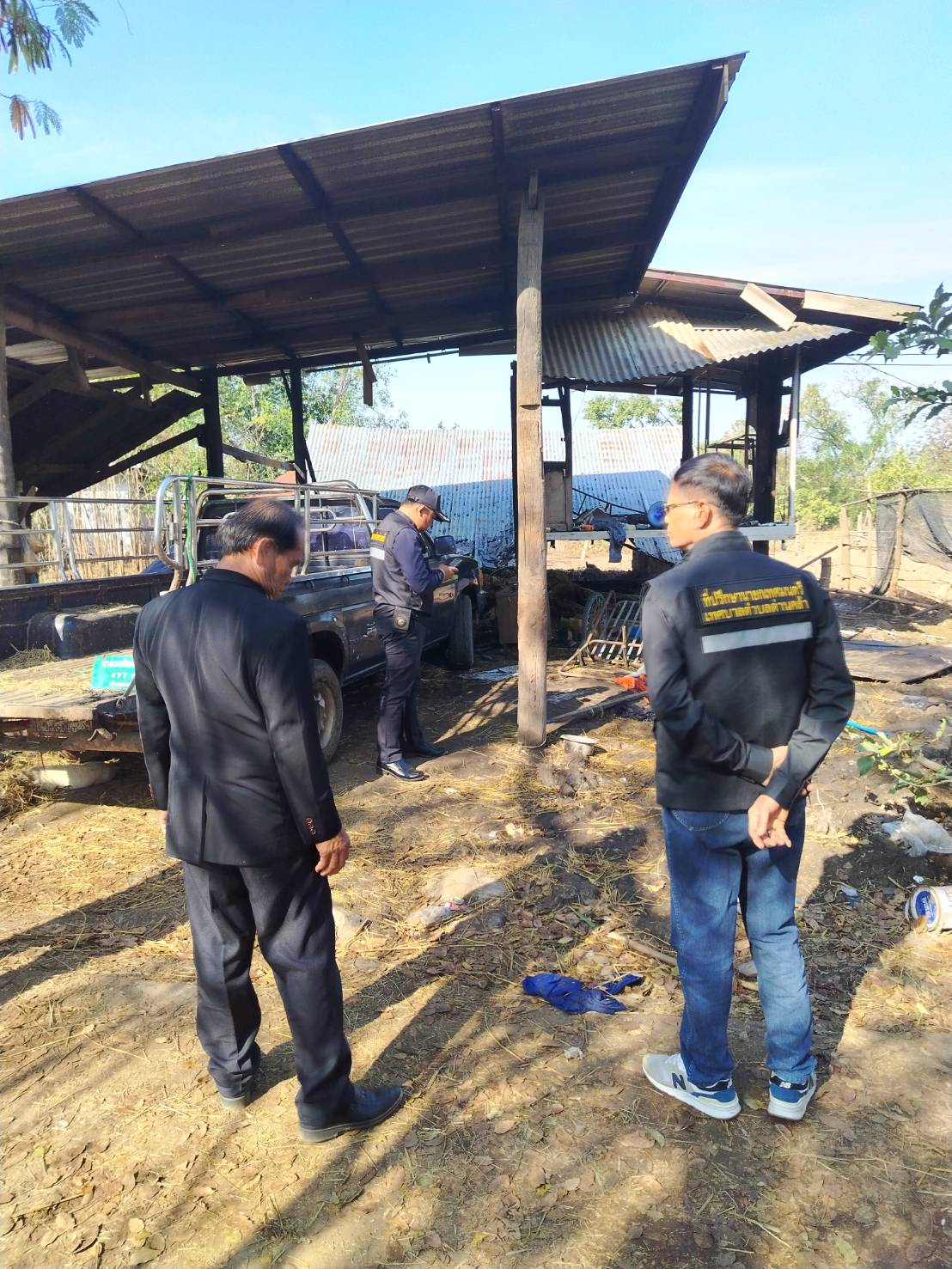ลงพื้นที่สำรวจความเสียหายจากเหตุเพลิงไหม้
