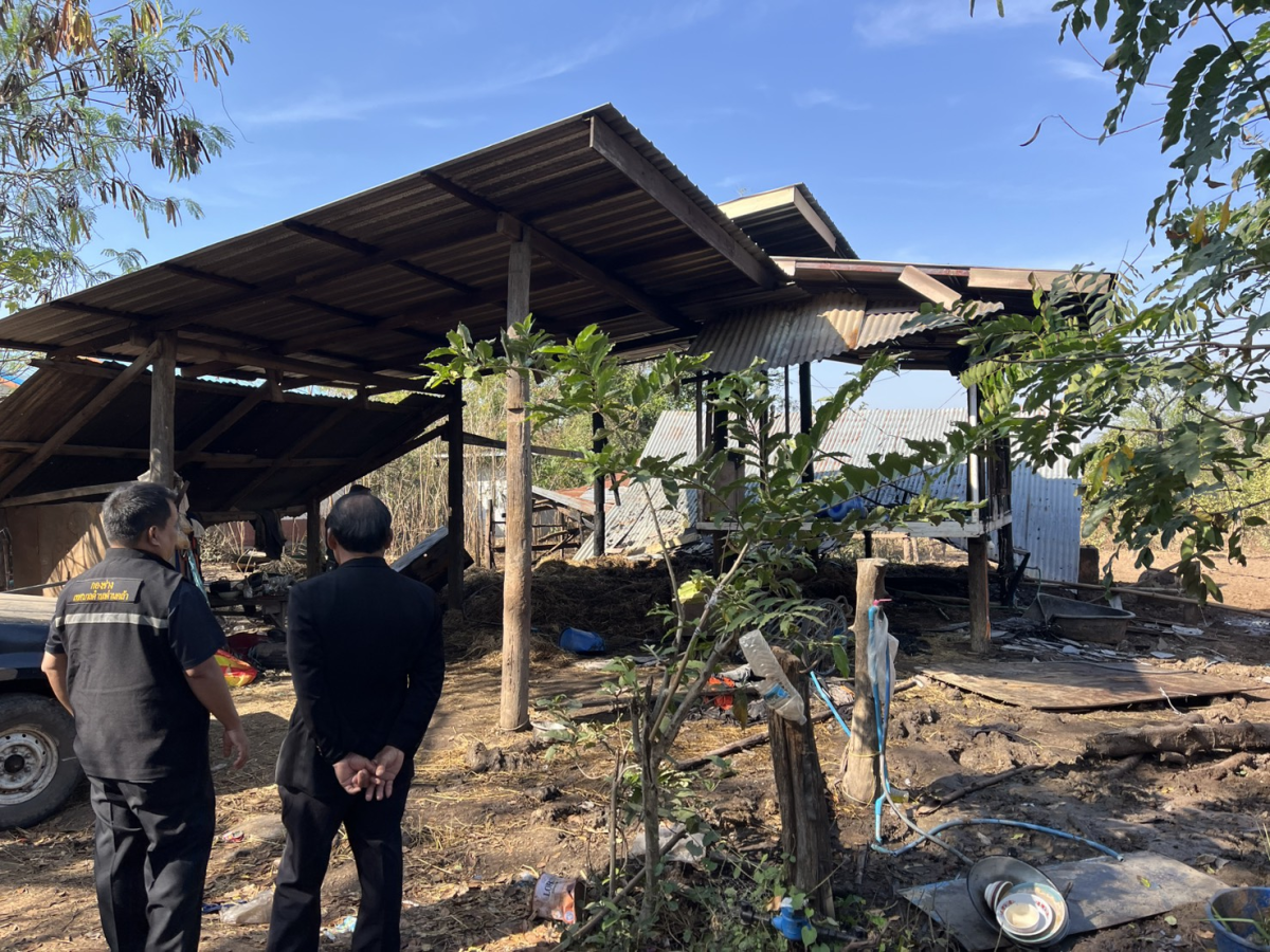ลงพื้นที่สำรวจความเสียหายจากเหตุเพลิงไหม้