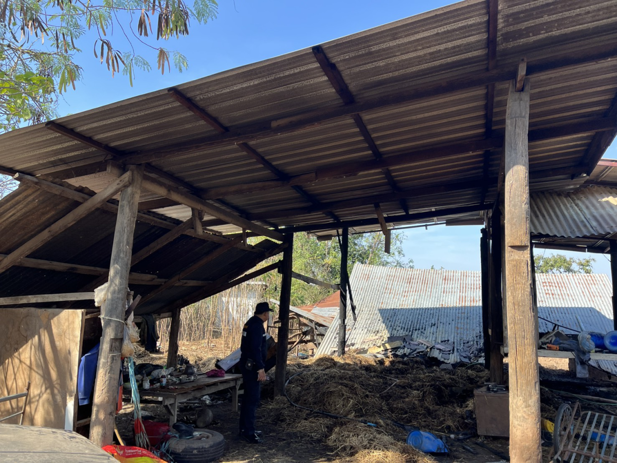 ลงพื้นที่สำรวจความเสียหายจากเหตุเพลิงไหม้